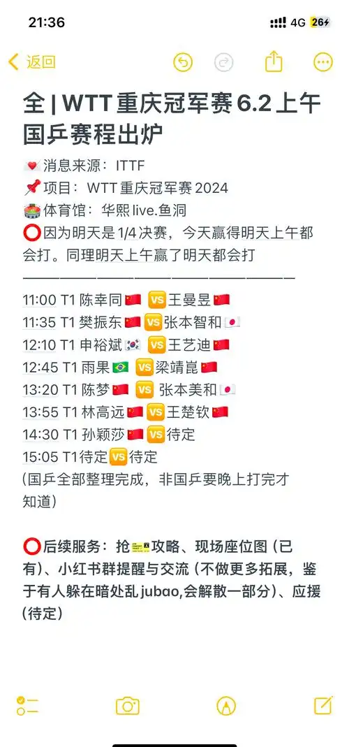 2025WTT重庆冠军赛16强对阵表在哪看