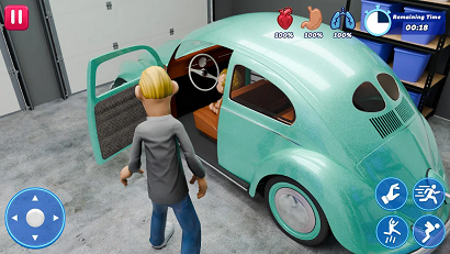 婴儿逃脱爸爸追赛