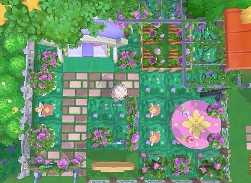 摩尔庄园手游七夕紫色花园设计方案是什么