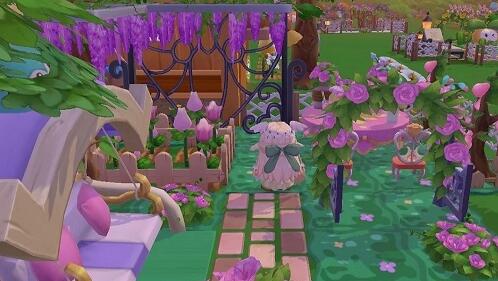 摩尔庄园手游七夕紫色花园设计方案是什么