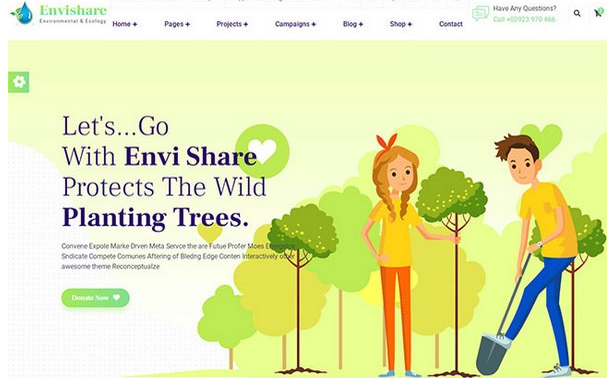 环境生态保护公益网站模板免费版0