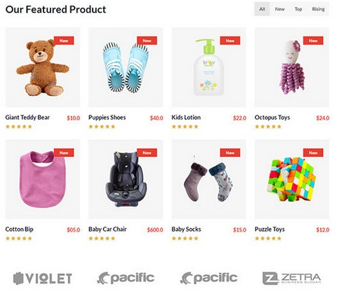 婴儿用品商店HTML5模板免费版1