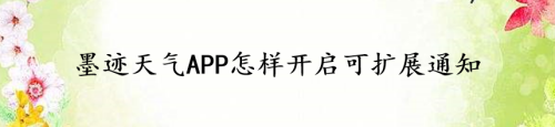 墨迹天气如何开启可扩展通知