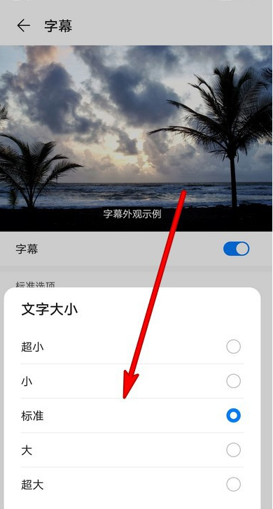 华为手机如何设置字幕文字大小