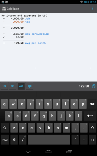 CalcTape Smart Calculator(智能计算机)2