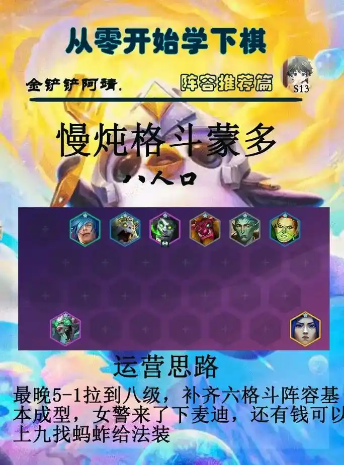 云顶之弈S13慢炖格斗怎么玩