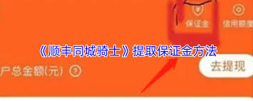 顺丰同城骑士app如何退保证金