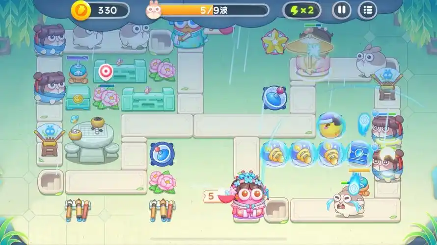 保卫萝卜4梁波波与祝秋秋第一关怎么过