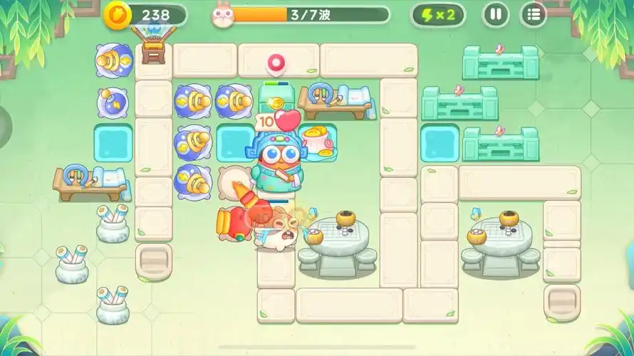 保卫萝卜4梁波波与祝秋秋第一关怎么过