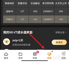 百度网盘成长值怎么查看