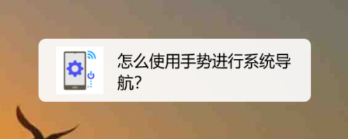 如何使用手势进行系统导航