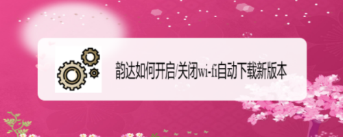 韵达怎么开启/关闭wi-fi自动下载新版本