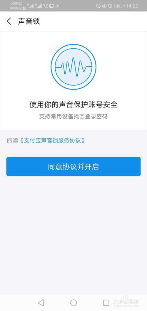 支付宝怎么开启声音锁