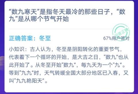 支付宝蚂蚁庄园2020年12月21日答案是什么？小鸡庄园答题12月21日最新答案