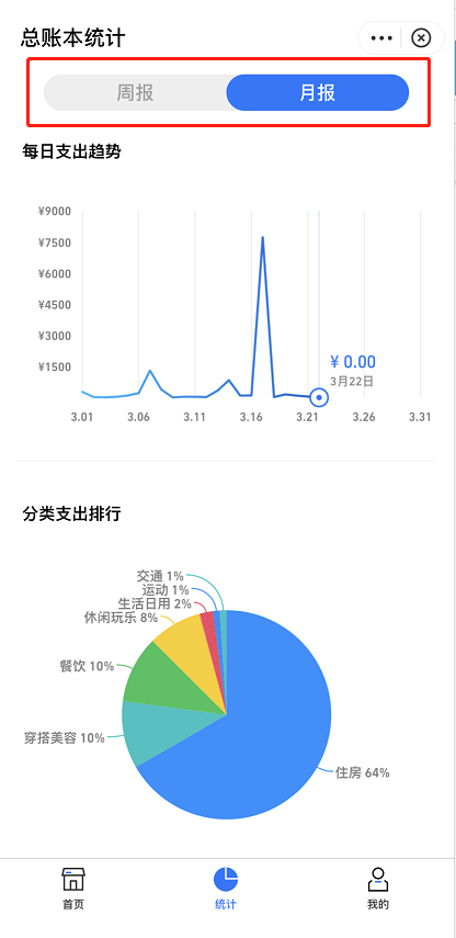 支付宝在什么地方查看记账本周记录