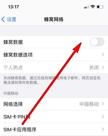 iphone12数据网络如何打开