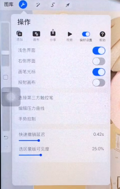 procreate防止手误触在什么地方设置