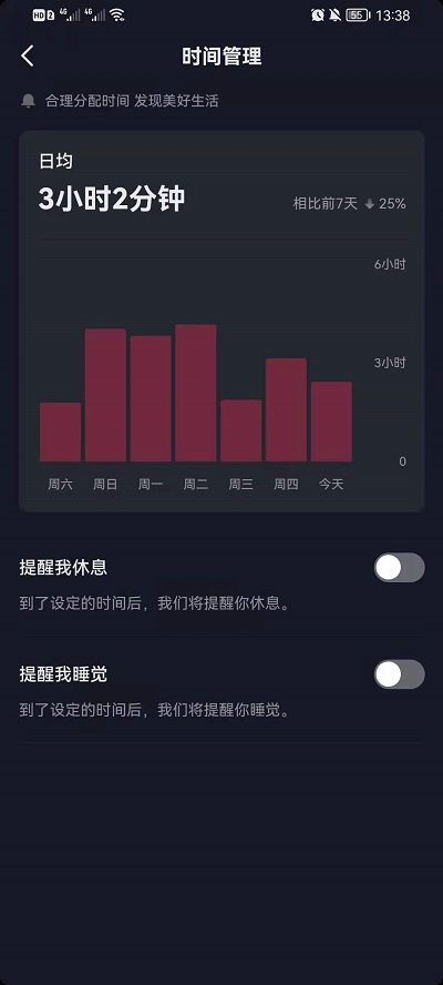 抖音时间管理如何关掉