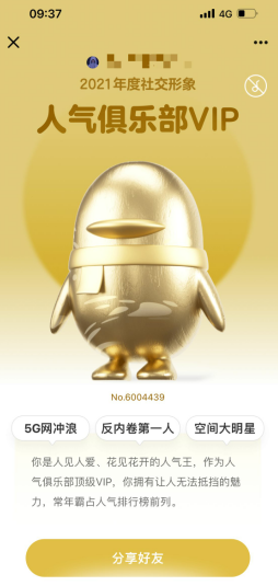 qq2021年度社交形象怎么看