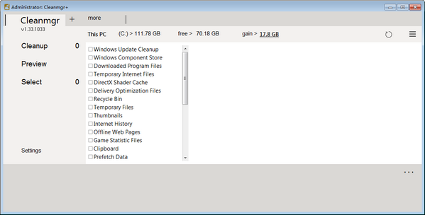 Cleanmgr+(电脑磁盘清理软件)免费版v1.50.1300