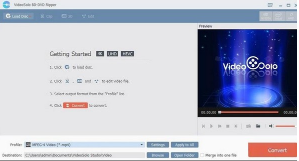 VideoSolo BD-DVD Ripper(DVD视频转换器)免费版v2.1.121