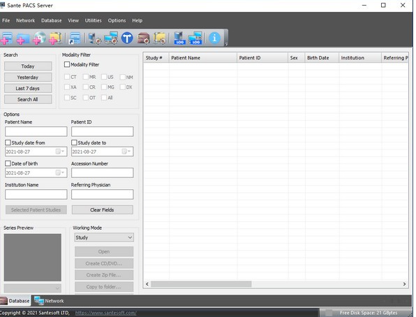 Sante PACS Server(医学图片管理软件)免费版v2.4.30