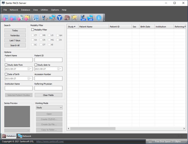Sante PACS Server(医学图片管理软件)免费版v2.4.3