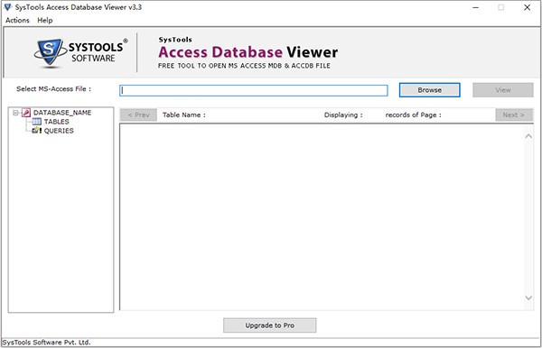 SysTools Access Database Viewer(数据库查看工具)免费版v3.3