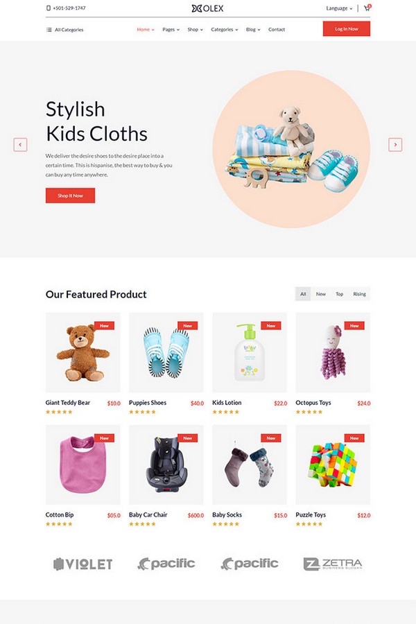 婴儿用品商店HTML5模板免费版