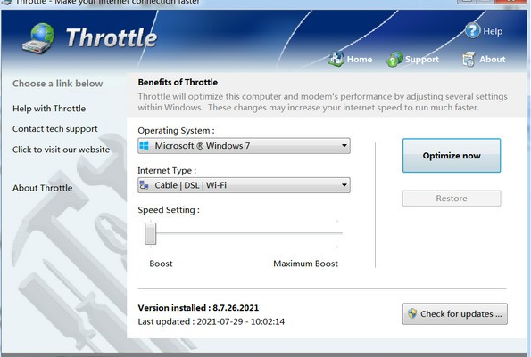 Throttle 2021(网络优化工具)免费版v8.7.26.20210