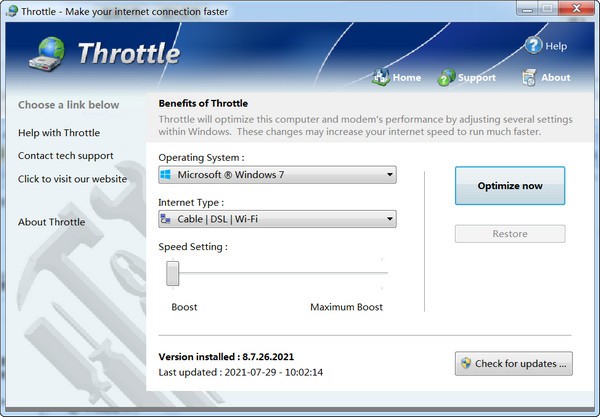 Throttle 2021(网络优化工具)免费版v8.7.26.2021