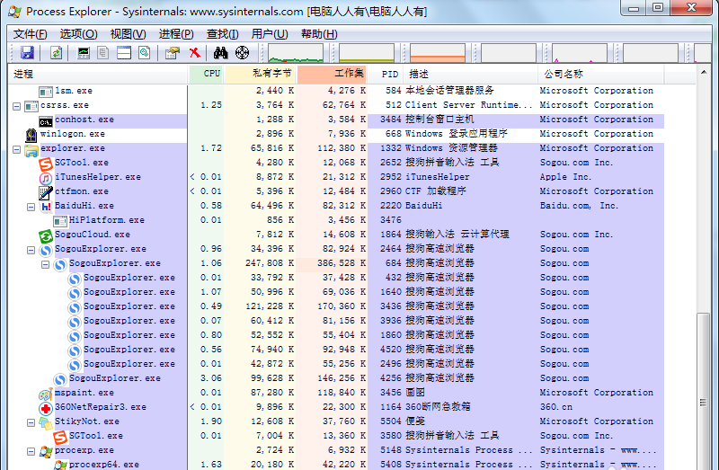 ProcessExplorer免费版