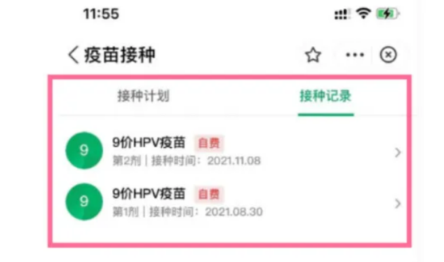 九价接种记录卡电子版怎么下载