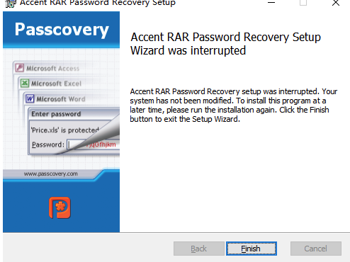 Accent RAR Password Recovery