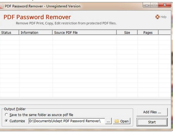 Adept PDF Password Remo