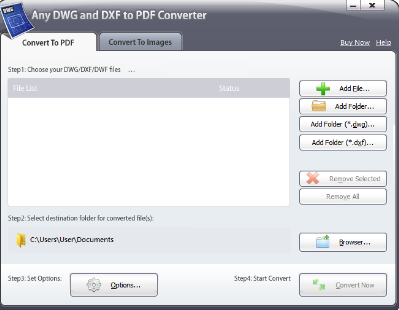 Any DWG and DXF to PDF Converter