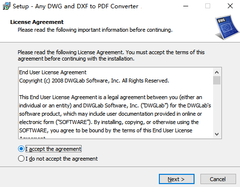 Any DWG and DXF to PDF Converter