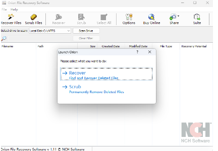 Orion File Recovery Software