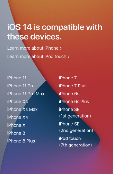 iOS14系统支持苹果8吗