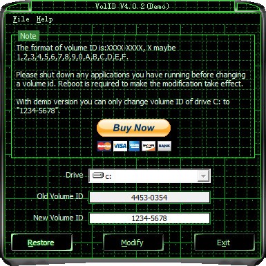 VolID磁盘序列号修改器