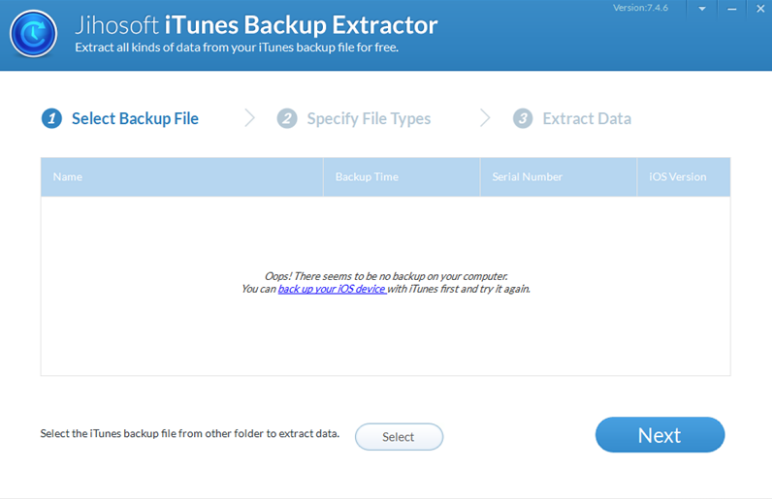 Jihosoft iTunes Backup Extractor