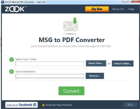 ZOOK MSG to PDF Converter