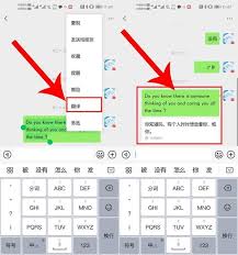 微信里的翻译里面怎样把英文翻译成中文