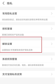 支付宝怎么设置密码锁