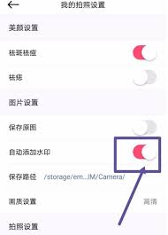 美颜相机如何更换水印样式