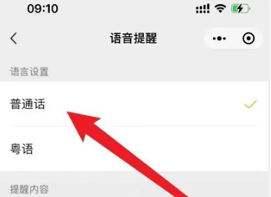 微信收款语音播报怎么修改语言