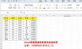Excel自动排序函数怎么用