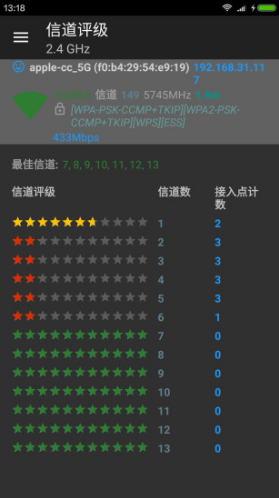 WiFi分析仪(wifi分析仪检测wifi信号)V7.1.10 安卓正式版1