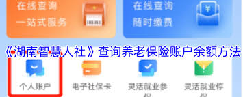 湖南智慧人社查询养老金余额方法