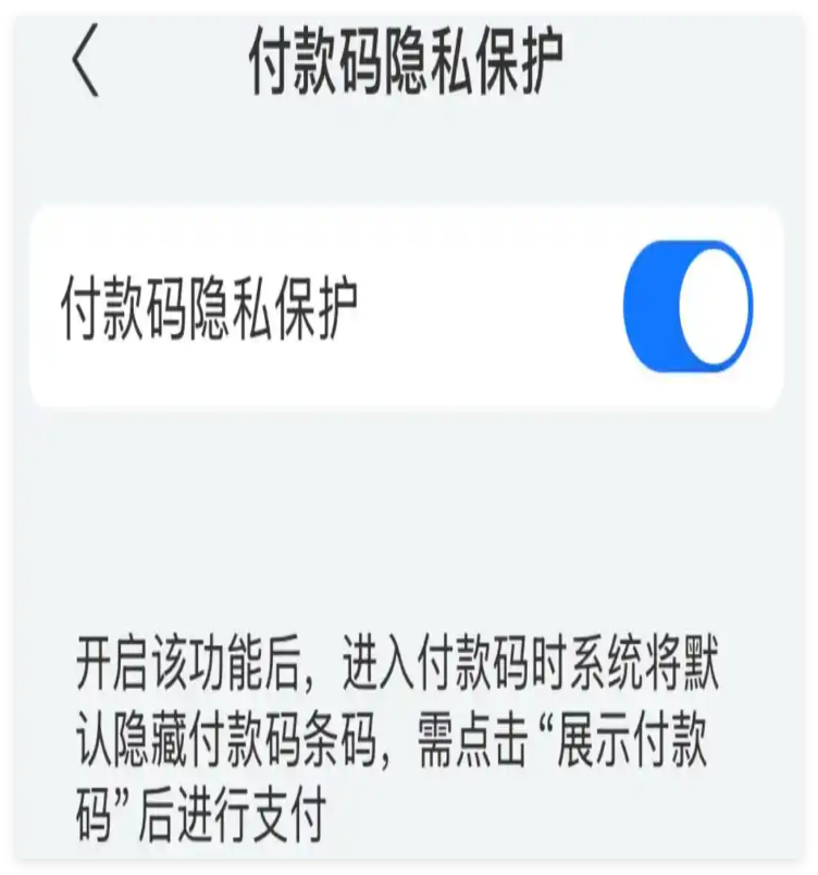 支付宝怎么设置付款码隐私保护